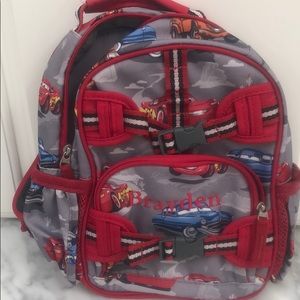 Pottery Barn mini cars backpack.